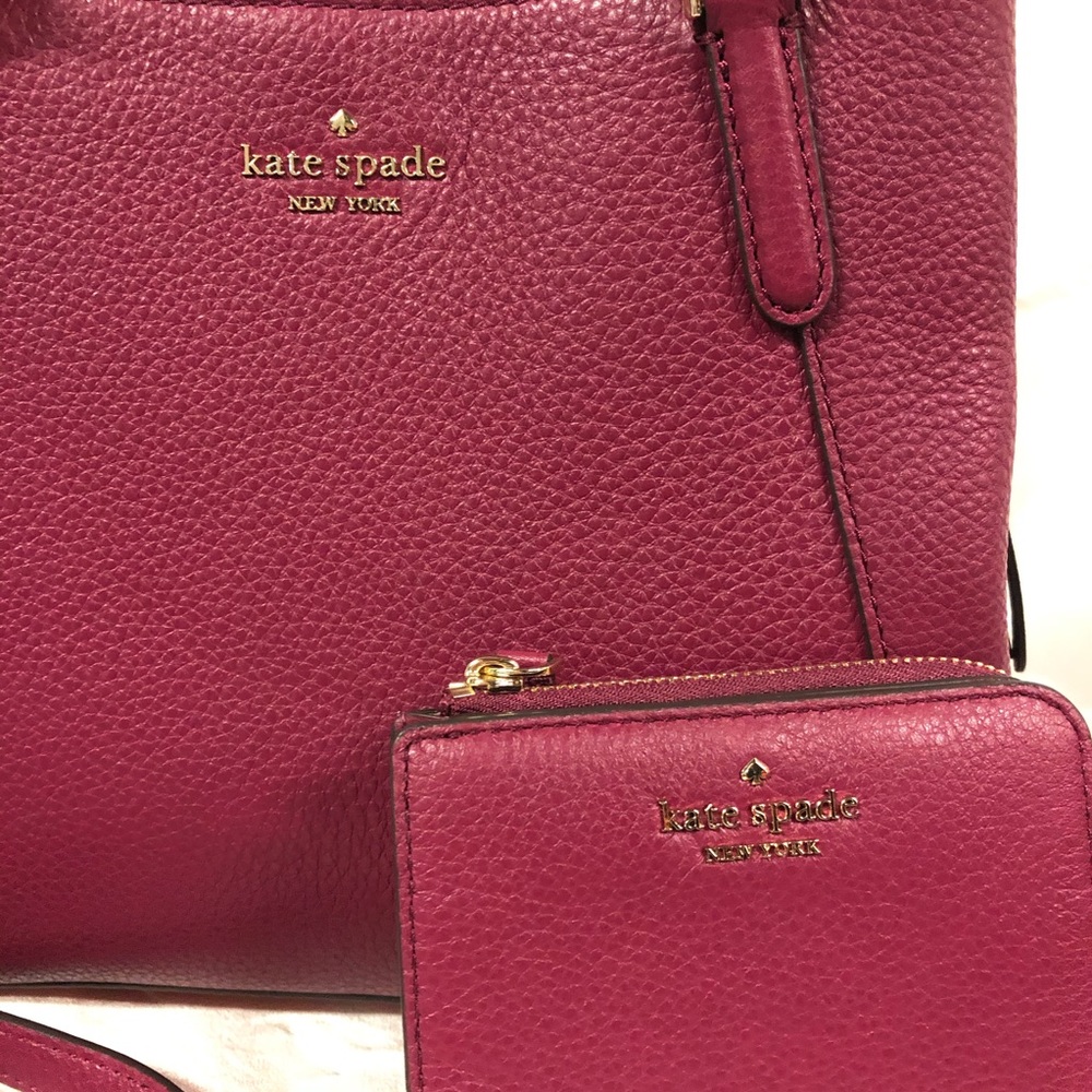 KATE SPADE Med Triple Compt Jackson Satchel+Bifold - Picture 4 of 8